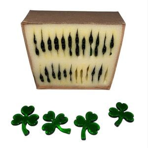 Lillian Vernon Glass Shamrock Stones 24 Pack St. Patty's Patrick's Day Lot Green